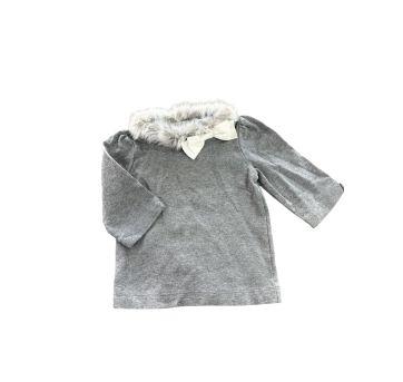 Camiseta Manga Longa Cinza Janie and Jack - 2 anos - Janie and Jack