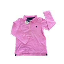 Camiseta Manga Longa Rosa Ralph Lauren - 4 anos - Ralph Lauren