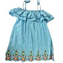 Vestido xadrez florido ZARA - 11 anos - Zara