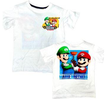 Camiseta Infantil Mario Bross - 4 anos - Não informada