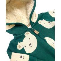 Macacão moletom com capuz sherpa - Recém Nascido - Carter`s