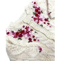 Macacão tricô bordado Baby Gap - 3 a 6 meses - Gap Kids