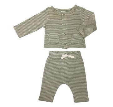 Conjunto longo CARTER’S verde listrado - Recém Nascido - Carter`s