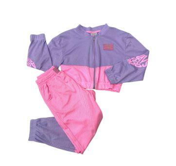 Conjunto Roxo e Rosa Catavento - 6 anos - etiqueta foi cortada