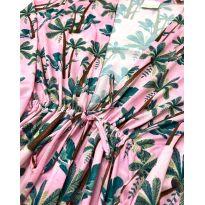 Saída de Praia Estampada Dalcosta - 8 anos - etiqueta foi cortada