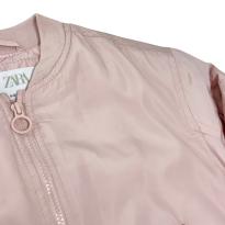 Jaqueta Infantil Zara Rosa Claro com Zíper Frontal - 5 anos - Zara Home Kids