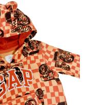 Moletom Infantil GAP Laranja Estampado com Capuz e Orelhinhas - 9 a 12 meses - Gap Kids