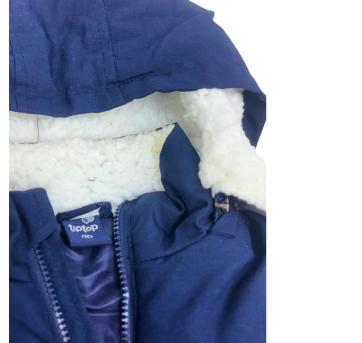 Colete Infantil Tip Top Azul Marinho com Capuz e Forro Peluciado - 5 anos - Tip Top