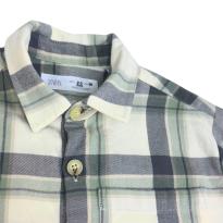 Camisa Infantil Zara Xadrez Verde e Cinza com Manga Longa - 10 anos - Zara Home Kids
