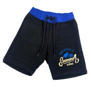 Short Infantil Brooksfield Preto com Detalhes Azuis – Summer Vibes - 5 anos - Brooksfield Júnior
