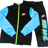 Conjunto Infantil Nike Esportivo Preto com Azul e Detalhes Neon “Just Do It” - 10 anos - Nike