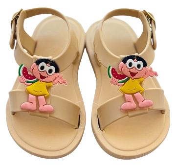 Sandália Infantil Bege Magali Turma da Mônica - 19 - Sem etiqueta Importado