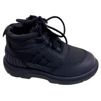Botas Infantil Preto com Cadarço e Zíper Lateral - 25 - Zara