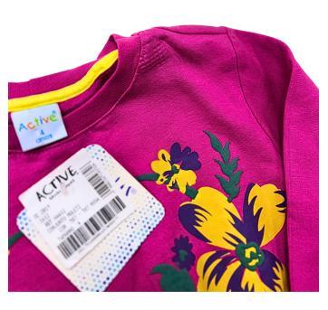 Conjunto Infantil Feminino Active – Blusa e Calça Floral Rosa Pink - 5 anos - Sem etiqueta Importado