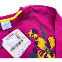 Conjunto Infantil Feminino Active – Blusa e Calça Floral Rosa Pink - 5 anos - Sem etiqueta Importado