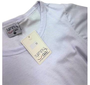 Conjunto Infantil Turminha & Cia – Camiseta Branca Básica + Bermuda Azul Marinho - 10 anos - Sem etiqueta Importado