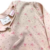 Pijama Infantil Zara – Conjunto Longo Rosa com Estampa de Lacinhos - 5 anos - Zara