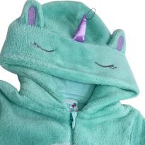 Macacão Plush Infantil Tip Top Verde Unicórnio com Capuz - 5 anos - Tip Top