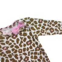 Body Infantil Estampado Oncinha com Lacinho – Manga Longa - 1 ano - Carter`s