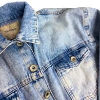 Jaqueta Jeans Infantil Miss Fifteen Azul Claro – Barra Desfiada e Lavagem Estona - 10 anos - Sem etiqueta Importado
