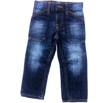 Calça Jeans Infantil Azul Escuro com Detalhes Estonados - 5 anos - Gap Kids