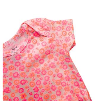 Body Infantil Carter’s – Estampa Floral Rosa Vibrante - 1 ano - Carter`s