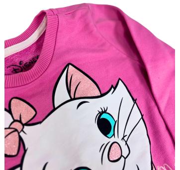 Blusa Infantil Disney Marie Rosa com Estampa Brilhante - 5 anos - Sem etiqueta Importado
