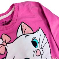 Blusa Infantil Disney Marie Rosa com Estampa Brilhante - 5 anos - Sem etiqueta Importado