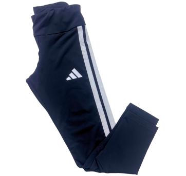 Calça Legging Esportiva Adidas Preta com Listras Brancas - 10 anos - Adidas