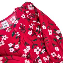 Vestido Infantil Carter’s Vermelho Floral com Babados - 5 anos - Carter`s