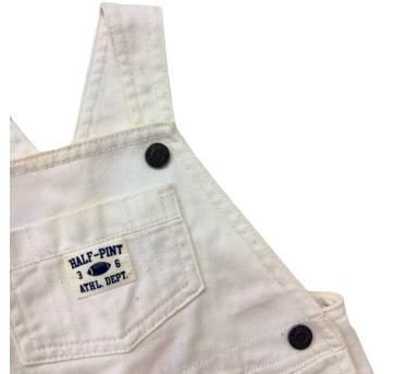 Jardineira Infantil Carter’s Jeans Off-White com Bolsinho Frontal - 1 ano - Carter`s