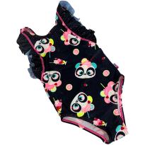 Maiô Infantil Panda com Babados Preto Estampa Sorvetes - 2 anos - Puket