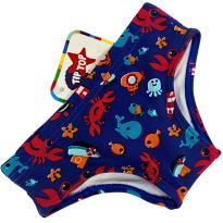 Sunga Fralda Infantil Tip Top Azul Marinho Estampa Fundo do Mar - 1 ano - Tip Top
