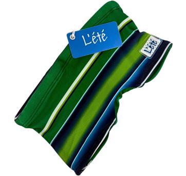 Sunga Infantil L’été Verde com Listras em Degradê - 1 ano - Sem etiqueta Importado