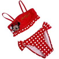 Biquíni Infantil Minnie Vermelho com Poás e Babados - 2 anos - Disney Store