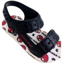 Sandália Infantil Homem-Aranha Preta com Estampa Marvel - 19 - Sem etiqueta Importado