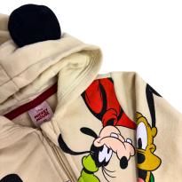 Jaqueta Moletom Infantil Bege com Capuz do Mickey, Pateta e Pluto – Disney - 10 anos - Disney Store