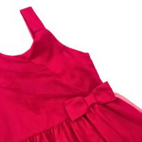 Vestido Infantil Rosa Vibrante com Laço – Saia Rodada em Tecido Leve - 5 anos - Sem etiqueta Importado