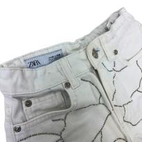 Shorts Jeans Infantil Branco Zara com Aplicações em Strass – Estilo Moderno - 10 anos - Zara