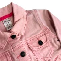 Jaqueta Jeans Infantil Rosa Claro – Modelo Clássico com Botões - Carter`s - 1 ano - Carter`s