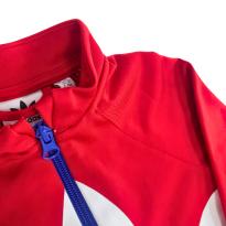 Jaqueta Infantil Adidas Vermelha e Azul com Zíper Frontal - 5 anos - Adidas