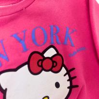 Moletom Infantil Rosa Hello Kitty – Estampa New York com Punhos Ajustados - Zara - 5 anos - Zara