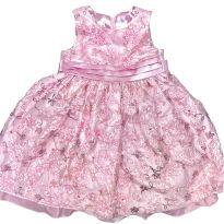 Vestido Rosa florido AMERICAN PRINCESS - 4 anos - Amada