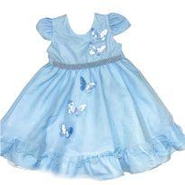 Vestido BORBOLETA AZUL - 3 anos - Nellonda