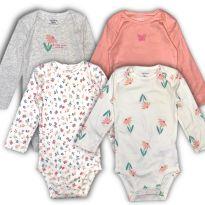 Kit Body Manga Longa 04 Peças Carter’s - 18 meses - Carter`s