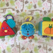 Kit 3 bichinhos pelúcias de atividades para bebês - Sem faixa etaria - Desconhecida