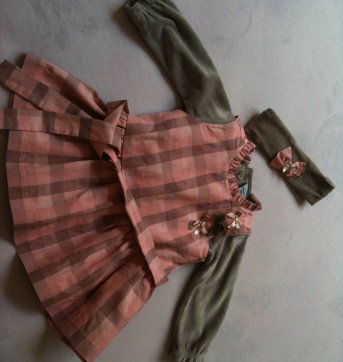 Vestido Completo 3 peças- LINDOOO! - 0 a 3 meses - Não informada