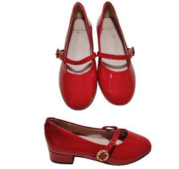 Sapatilha Boneca Mini Glam Vermelha - 28 - Mini Sua Cia