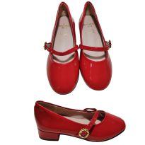 Sapatilha Boneca Mini Glam Vermelha - 28 - Mini Sua Cia