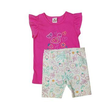 Conjunto Infantil Garça Rosa - 3 anos - Brandili